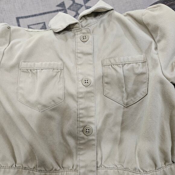 Cat & Jack Girls' Khaki Short Sleeve Uniform Safari Dress Size 8 - Picture 6 of 7